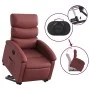 Sillón reclinable elevable cuero artificial rojo tinto de , Sillones - Ref: Foro24-3204044, Precio: 281,65 €, Descuento: %