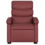 Sillón reclinable elevable cuero artificial rojo tinto de , Sillones - Ref: Foro24-3204044, Precio: 281,65 €, Descuento: %