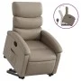 Sillón reclinable elevable cuero artificial color capuchino de , Sillones - Ref: Foro24-3204046, Precio: 279,59 €, Descuento: %