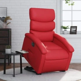 Sillón elevable eléctrico cuero artificial rojo de , Sillones - Ref: Foro24-3204059, Precio: 331,84 €, Descuento: %