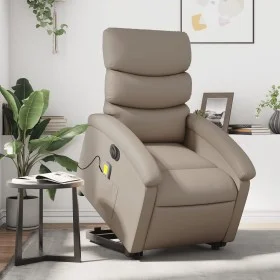 Sillón reclinable de masaje eléctrico cuero sintético capuchino de , Sillones - Ref: Foro24-3204067, Precio: 384,20 €, Descue...