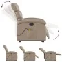 Sillón reclinable de masaje eléctrico cuero sintético capuchino de , Sillones - Ref: Foro24-3204067, Precio: 384,20 €, Descue...