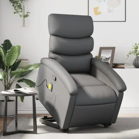 Sillón reclinable de masaje de pie cuero artificial gris de , Sillones - Ref: Foro24-3204050, Precio: 286,67 €, Descuento: %
