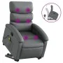 Sillón reclinable de masaje de pie cuero artificial gris de , Sillones - Ref: Foro24-3204050, Precio: 286,67 €, Descuento: %