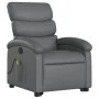 Sillón reclinable de masaje de pie cuero artificial gris de , Sillones - Ref: Foro24-3204050, Precio: 286,67 €, Descuento: %