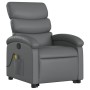 Sillón reclinable de masaje de pie cuero artificial gris de , Sillones - Ref: Foro24-3204050, Precio: 267,93 €, Descuento: %
