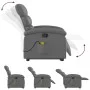 Sillón reclinable de masaje de pie cuero artificial gris de , Sillones - Ref: Foro24-3204050, Precio: 286,67 €, Descuento: %