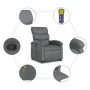 Sillón reclinable de masaje de pie cuero artificial gris de , Sillones - Ref: Foro24-3204050, Precio: 286,67 €, Descuento: %