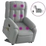 Light gray fabric electric reclining and lifting massage chair by , Armchairs - Ref: Foro24-3205352, Price: 355,79 €, Discoun...