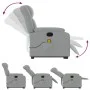 Light gray fabric electric reclining and lifting massage chair by , Armchairs - Ref: Foro24-3205352, Price: 355,79 €, Discoun...