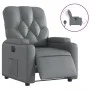 Sillón reclinable eléctrico de cuero sintético gris de , Sillones - Ref: Foro24-3204761, Precio: 251,69 €, Descuento: %