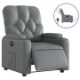 Sillón reclinable eléctrico de cuero sintético gris de , Sillones - Ref: Foro24-3204761, Precio: 242,63 €, Descuento: %