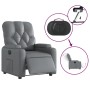 Sillón reclinable eléctrico de cuero sintético gris de , Sillones - Ref: Foro24-3204761, Precio: 242,63 €, Descuento: %
