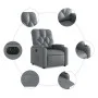 Sillón reclinable eléctrico de cuero sintético gris de , Sillones - Ref: Foro24-3204761, Precio: 251,69 €, Descuento: %