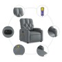 Sillón de masaje reclinable eléctrico cuero sintético gris de , Sillones - Ref: Foro24-3204768, Precio: 275,37 €, Descuento: %