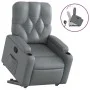 Sillón reclinable elevable cuero artificial gris de , Sillones - Ref: Foro24-3204775, Precio: 284,54 €, Descuento: %