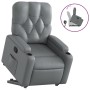 Sillón reclinable elevable cuero artificial gris de , Sillones - Ref: Foro24-3204775, Precio: 265,63 €, Descuento: %