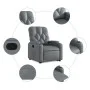 Sillón reclinable elevable cuero artificial gris de , Sillones - Ref: Foro24-3204775, Precio: 284,54 €, Descuento: %