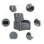 Sillón reclinable elevable cuero artificial gris de , Sillones - Ref: Foro24-3204775, Precio: 265,63 €, Descuento: %