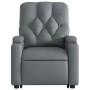 Sillón reclinable elevable cuero artificial gris de , Sillones - Ref: Foro24-3204775, Precio: 265,63 €, Descuento: %