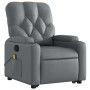 Sillón reclinable de masaje de pie cuero artificial gris de , Sillones - Ref: Foro24-3204782, Precio: 294,43 €, Descuento: %