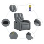 Sillón reclinable de masaje de pie cuero artificial gris de , Sillones - Ref: Foro24-3204782, Precio: 294,43 €, Descuento: %