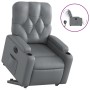 Sillón reclinable elevable eléctrico de cuero sintético gris de , Sillones - Ref: Foro24-3204789, Precio: 313,56 €, Descuento: %