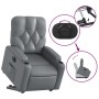 Sillón reclinable elevable eléctrico de cuero sintético gris de , Sillones - Ref: Foro24-3204789, Precio: 313,56 €, Descuento: %