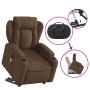 Sillón de masaje eléctrico reclinable elevable tela marrón de , Sillones - Ref: Foro24-3204522, Precio: 349,85 €, Descuento: %