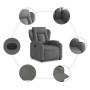 Sillón reclinable eléctrico de tela gris oscuro de , Sillones - Ref: Foro24-3204459, Precio: 287,28 €, Descuento: %