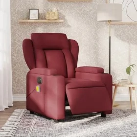 Sillón de masaje reclinable eléctrico tela rojo tinto de , Sillones - Ref: Foro24-3204473, Precio: 304,36 €, Descuento: %