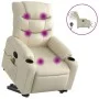 Sillón de masaje elevable eléctrico cuero sintético crema de , Sillones - Ref: Foro24-3206621, Precio: 388,31 €, Descuento: %
