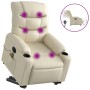 Sillón de masaje elevable eléctrico cuero sintético crema de , Sillones - Ref: Foro24-3206621, Precio: 359,60 €, Descuento: %