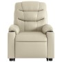 Sillón de masaje elevable eléctrico cuero sintético crema de , Sillones - Ref: Foro24-3206621, Precio: 359,60 €, Descuento: %
