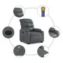 Sillón de masaje elevable eléctrico cuero sintético gris de , Sillones - Ref: Foro24-3206623, Precio: 361,04 €, Descuento: %