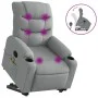 Sillón de masaje reclinable de pie de tela gris claro de , Sillones - Ref: Foro24-3206654, Precio: 350,05 €, Descuento: %