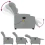 Sillón de masaje reclinable de pie de tela gris claro de , Sillones - Ref: Foro24-3206654, Precio: 350,05 €, Descuento: %