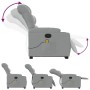 Sillón de masaje reclinable de pie de tela gris claro de , Sillones - Ref: Foro24-3206654, Precio: 328,16 €, Descuento: %