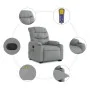 Sillón de masaje reclinable de pie de tela gris claro de , Sillones - Ref: Foro24-3206654, Precio: 350,05 €, Descuento: %