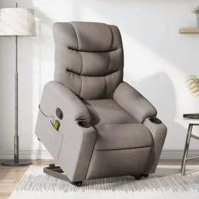 Sillón reclinable de masaje elevable tela gris taupé de , Sillones - Ref: Foro24-3206661, Precio: 327,39 €, Descuento: %