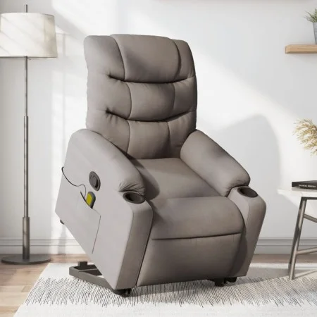 Sillón reclinable de masaje elevable tela gris taupé de , Sillones - Ref: Foro24-3206661, Precio: 327,39 €, Descuento: %