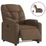 Sillón reclinable eléctrico de tela marrón de , Sillones - Ref: Foro24-3204576, Precio: 249,73 €, Descuento: %