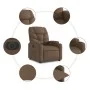 Sillón reclinable eléctrico de tela marrón de , Sillones - Ref: Foro24-3204576, Precio: 249,73 €, Descuento: %