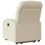 Sillón reclinable elevable de tela color crema de , Sillones - Ref: Foro24-3204605, Precio: 282,99 €, Descuento: %