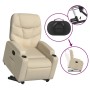 Sillón reclinable elevable de tela color crema de , Sillones - Ref: Foro24-3204605, Precio: 265,27 €, Descuento: %