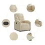 Sillón reclinable elevable de tela color crema de , Sillones - Ref: Foro24-3204605, Precio: 282,99 €, Descuento: %