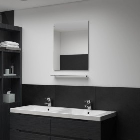 Espejo de pared con estante de vidrio templado 50x60 cm de vidaXL, Espejos - Ref: Foro24-249441, Precio: 47,01 €, Descuento: %