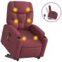 Sillón reclinable de masaje elevable tela rojo tinto de , Sillones - Ref: Foro24-3204611, Precio: 313,98 €, Descuento: %