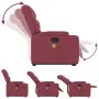 Sillón reclinable de masaje elevable tela rojo tinto de , Sillones - Ref: Foro24-3204611, Precio: 313,98 €, Descuento: %