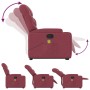 Sillón reclinable de masaje elevable tela rojo tinto de , Sillones - Ref: Foro24-3204611, Precio: 297,19 €, Descuento: %